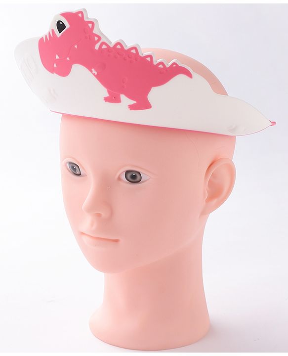 Babyhug Silicone Shower Caps Dinosaur Design - Pink