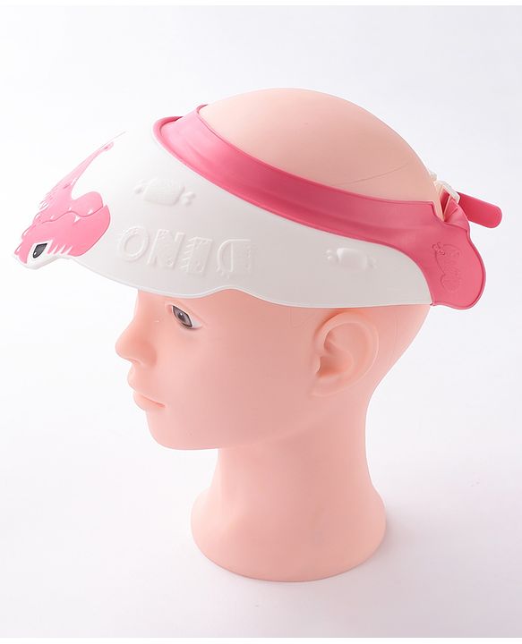 Babyhug Silicone Shower Caps Dinosaur Design - Pink