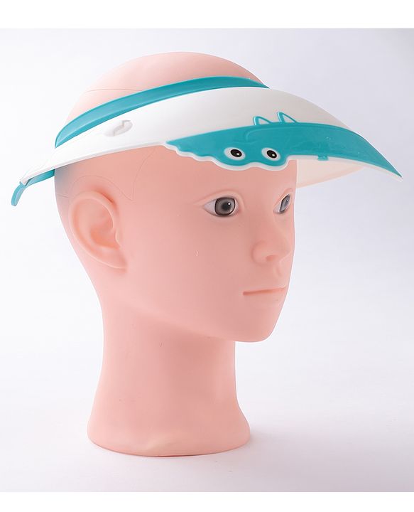 Babyhug Silicone Crocodile Shape Shower Cap  - Blue