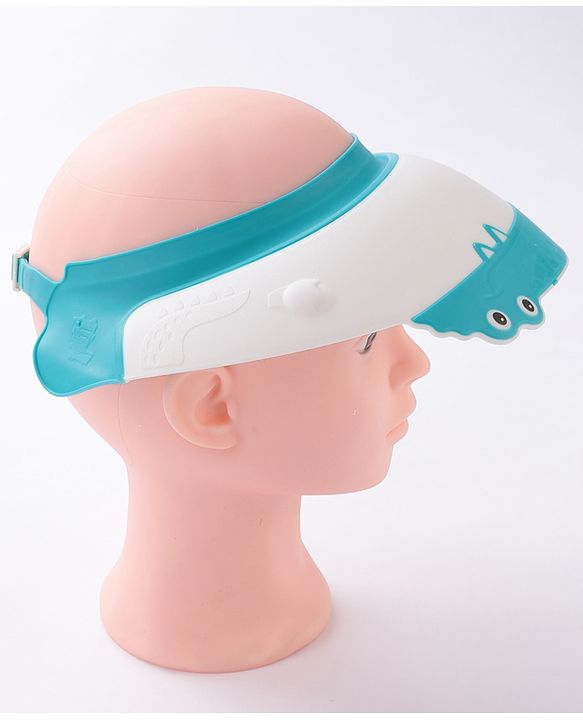 Babyhug Silicone Crocodile Shape Shower Cap  - Blue