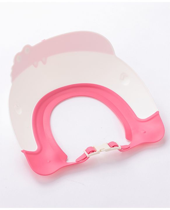 Babyhug Silicone Crocodile Shape Shower Cap  - Pink