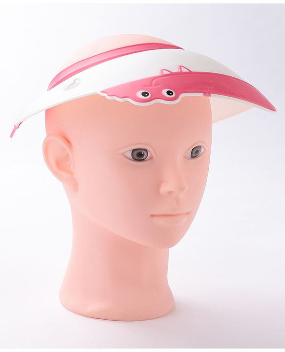 Babyhug Silicone Crocodile Shape Shower Cap  - Pink