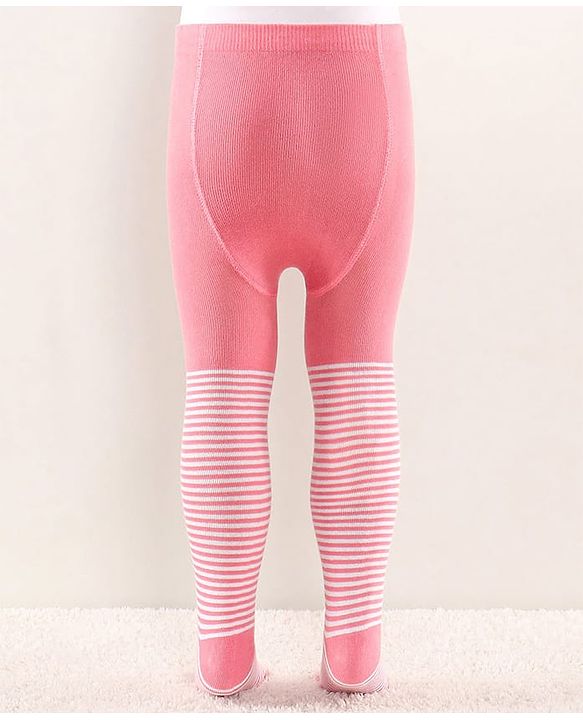 Cutewalk by Babyhug Anti Bacterial Tights Striped Design - Pink