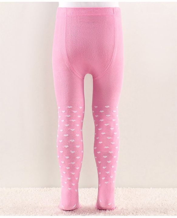 Cutewalk by Babyhug Anti Bacterial Tights Heart Design - Pink