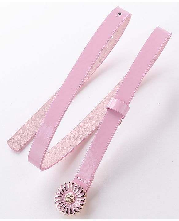Babyhug Solid Color Belt With Round Buckle - Pink