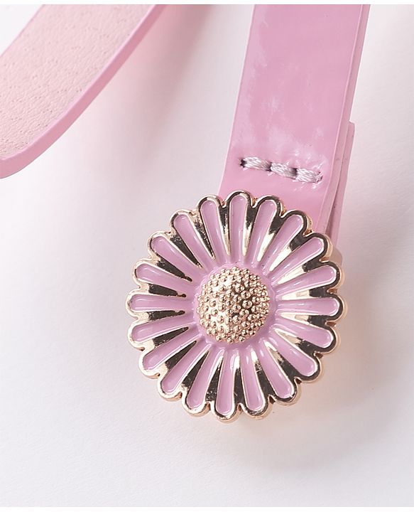 Babyhug Solid Color Belt With Round Buckle - Pink
