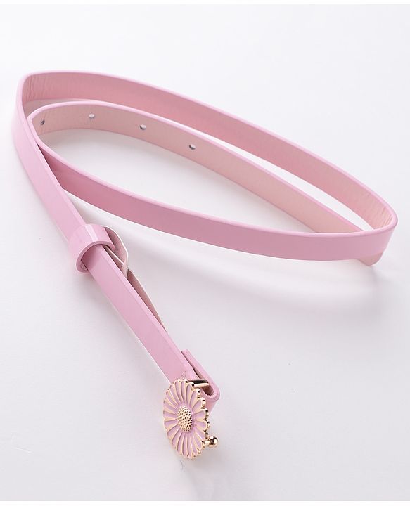 Babyhug Solid Color Belt With Round Buckle - Pink