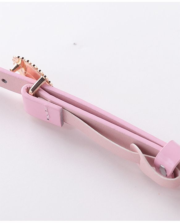 Babyhug Solid Color Belt With Round Buckle - Pink
