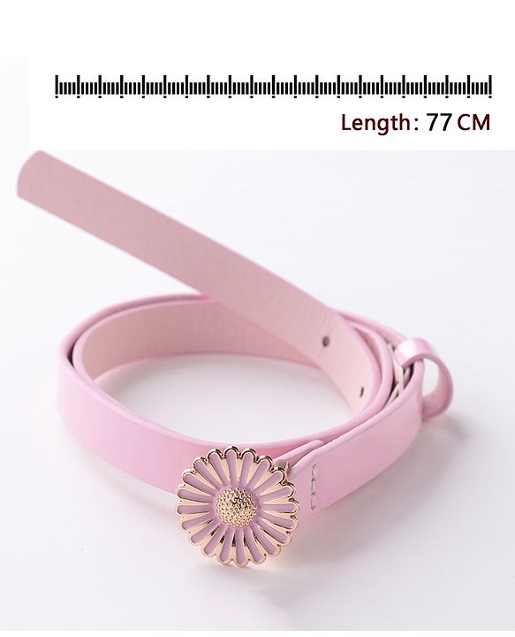 Babyhug Solid Color Belt With Round Buckle - Pink
