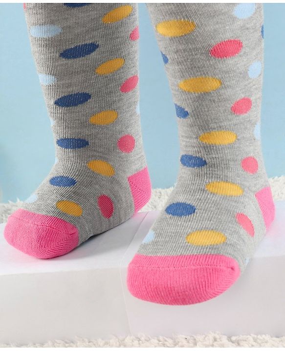 Cute Walk by Babyhug Antibacterial Striped Footed Tights Pack Of 2 - Multicolor