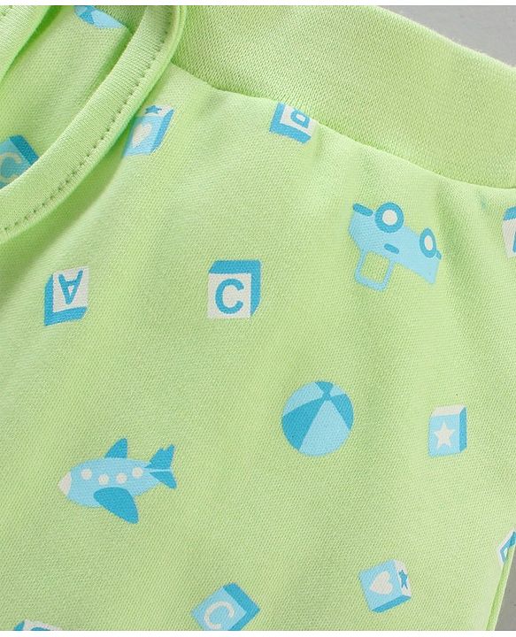 Babyhug Ankle Length Diaper Leggings Multiprint Pack of 3- Multicolor