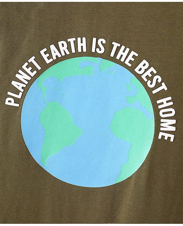 Pine Kids Full Sleeves Biowashed T-Shirt Multiprint - Green