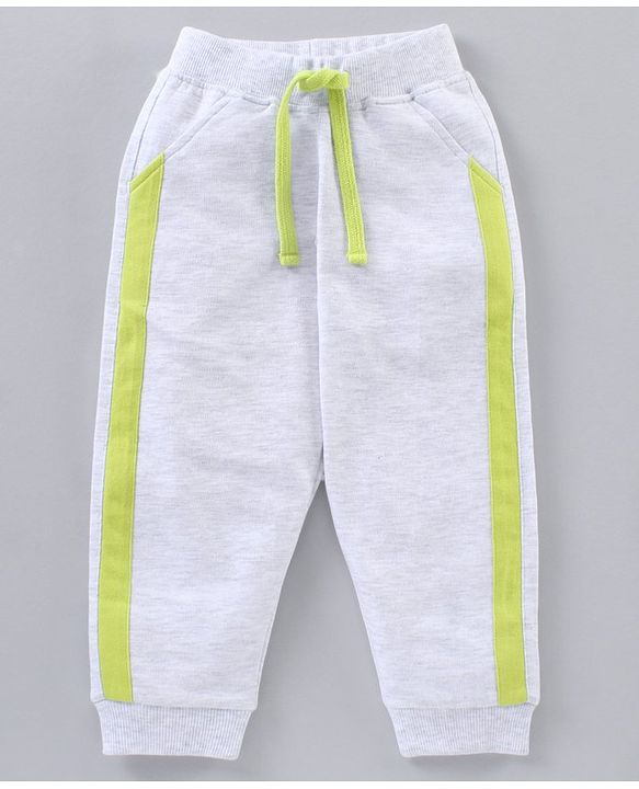 Babyhug Full Sleeves Hooded Striped T-Shirt & Joggers Set - Green White