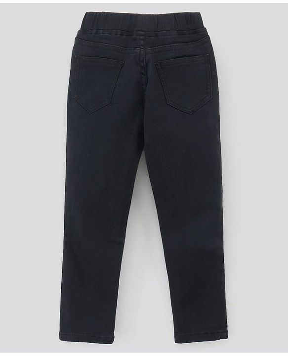 Pine Kids Full Length Solid Color Stretchable Jegging - Black