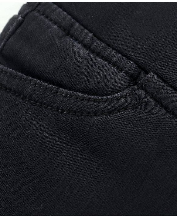 Pine Kids Full Length Solid Color Stretchable Jegging - Black