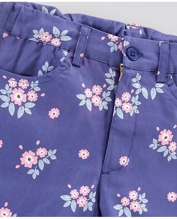 Pine Kids Softener Wash Shorts Floral Print - Blue