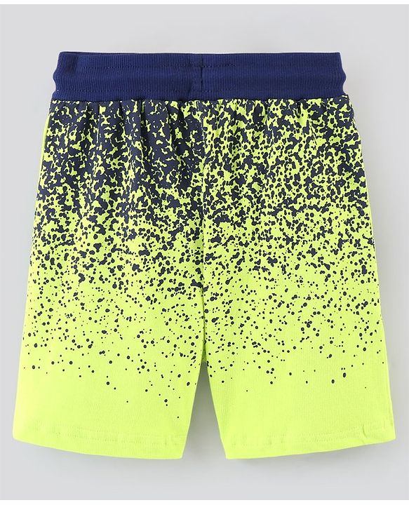 Pine Kids Cotton Knit Mid Thigh Length Shorts Brushed Colour - Green