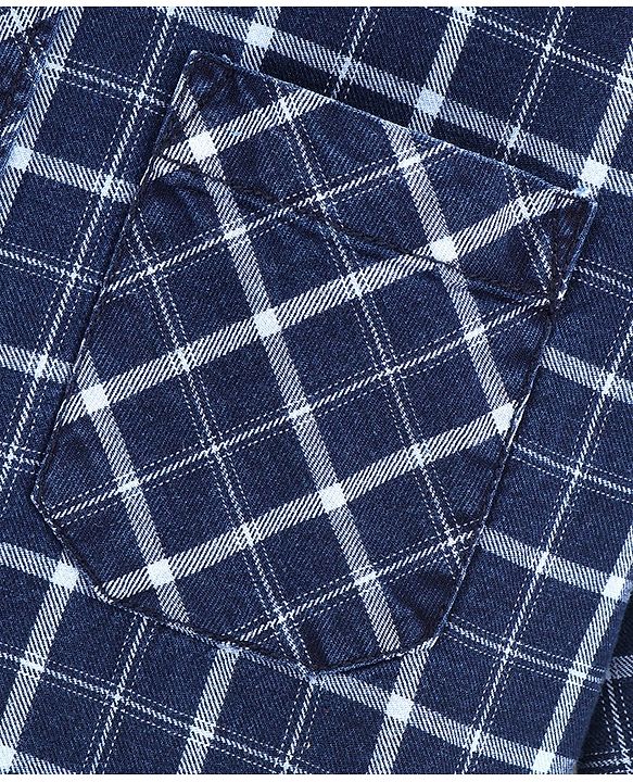 Pine Kids Full Sleeves Softener Wash Check Shirt - Blue