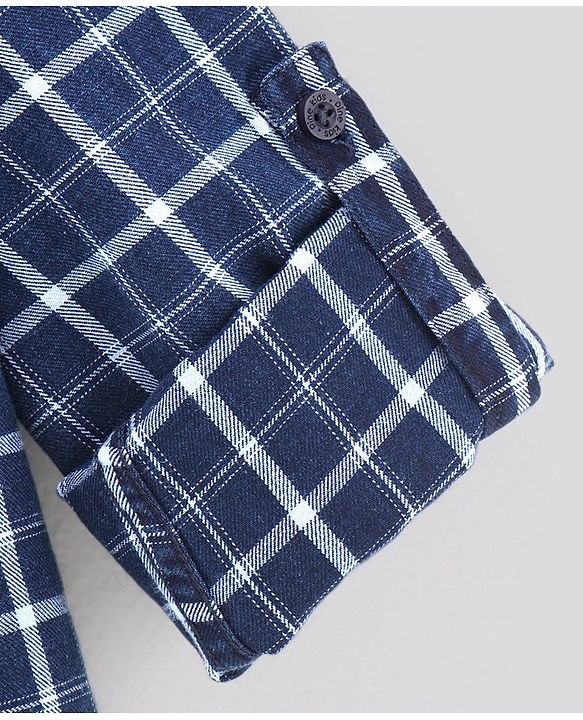 Pine Kids Full Sleeves Softener Wash Check Shirt - Blue