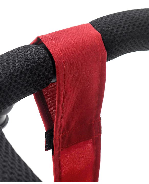 Babyhug  Plug & Play Stallion Tricycle with Parental Push Handle & Foldable Canopy - Red Black