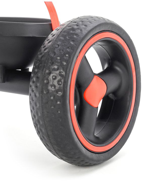 Babyhug  Plug & Play Stallion Tricycle with Parental Push Handle & Foldable Canopy - Red Black