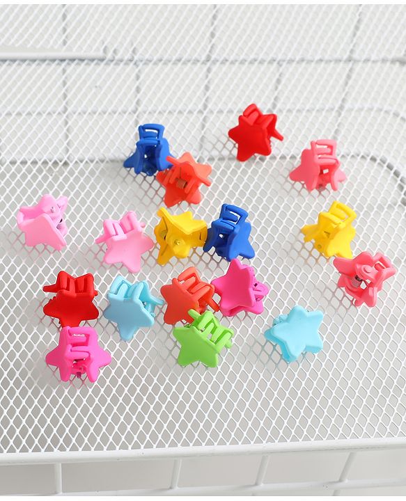 Pine Kids Free Size Star Shaped Clips  Pack of 18 - Multicolor