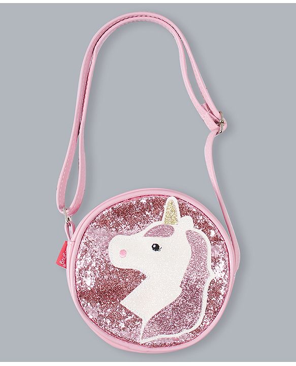 Babyhug Sling Bag With Sequin Free Size - Pink
