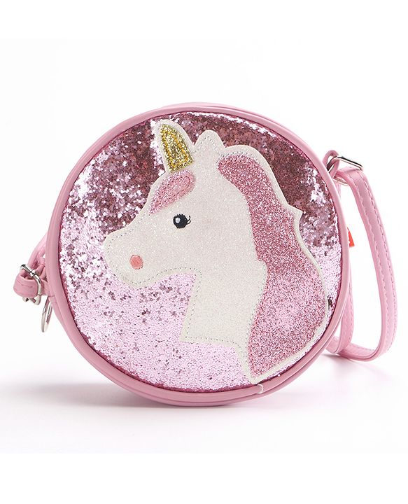 Babyhug Sling Bag With Sequin Free Size - Pink