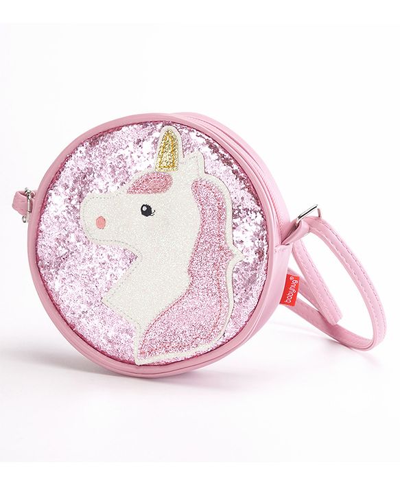 Babyhug Sling Bag With Sequin Free Size - Pink
