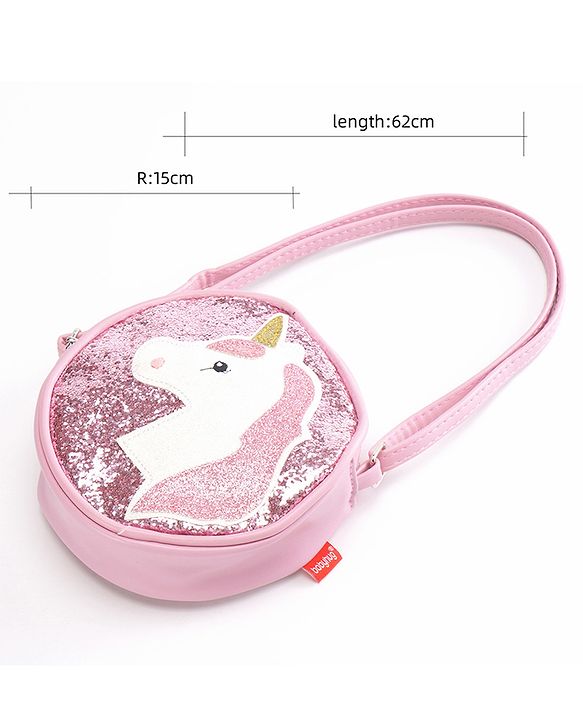 Babyhug Sling Bag With Sequin Free Size - Pink