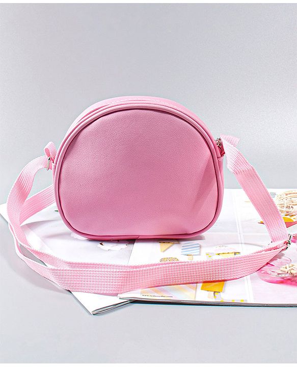 Babyhug Free Size Sling Bag With Floral Embroidery & Bunny Patch - Pink
