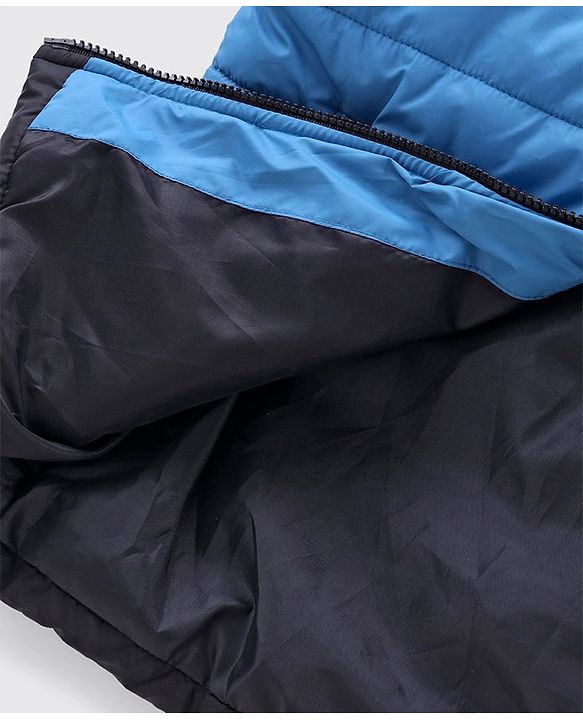 Pine Kids Full Sleeves Moderate Winter Padded Jacket with Hoodie - Blue