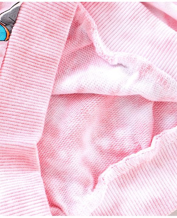 Babyhug Full Sleeves Tie & Dye Sweatshirt With Space Jam Print - Pink