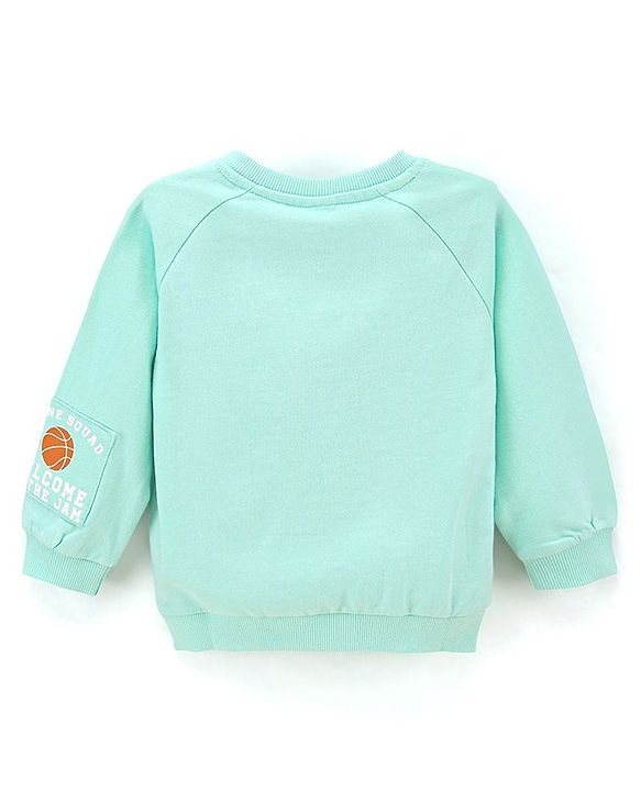 Babyhug Full Sleeves Sweatshirt SPACE JAM Print - Mint