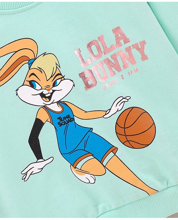 Babyhug Full Sleeves Sweatshirt SPACE JAM Print - Mint