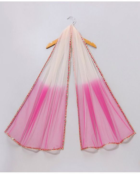 Babyhug Woven Sleeveless Choli & Lehenga With Dupatta Ethnic Print - Beige