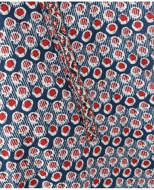 Babyhug Full Sleeves Printed Kurta & Dhoti - Grey