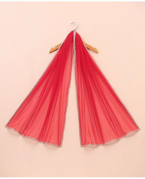 Babyhug Woven Sleeveless Choli & Lehenga Set with Dupatta Embellished & Printed - Red