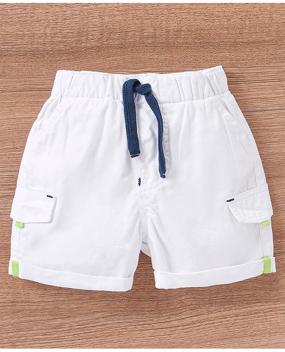 Babyhug Cotton Half Sleeves T-Shirt & Shorts Set Stripes & Text Print- Blue White