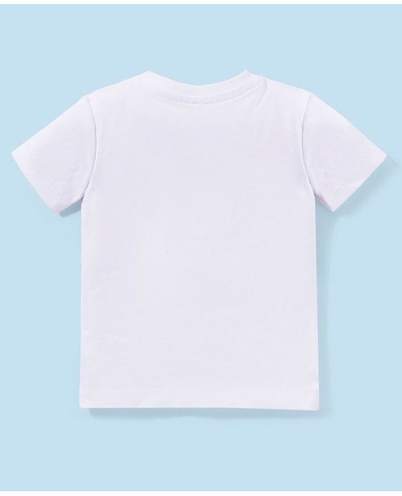 Babyhug 100% Cotton Half Sleeves T-Shirt & Bottomwear With Bow - Blue