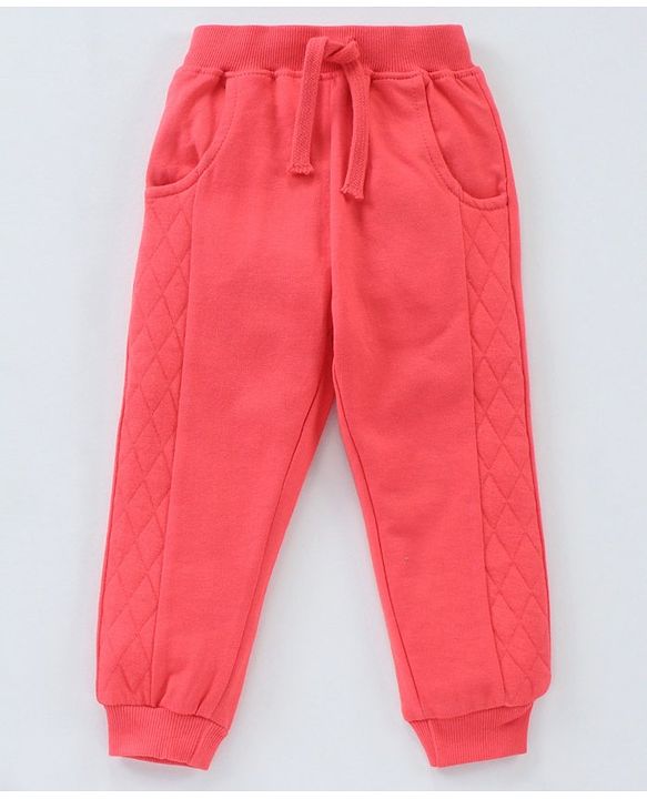 Babyhug Cotton Knit to Knit Full Sleeves Text Printed Tee & Lounge Pant - Red