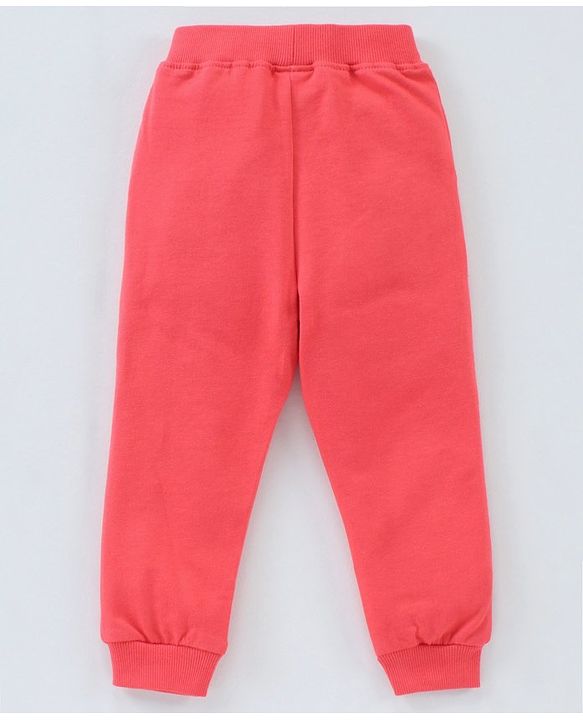 Babyhug Cotton Knit to Knit Full Sleeves Text Printed Tee & Lounge Pant - Red