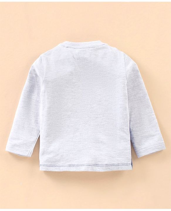 Babyhug Cotton Full Sleeves T-Shirt Mickey Mouse Print - White