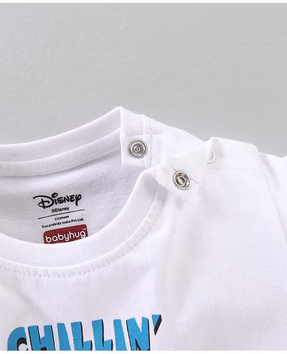 Babyhug Full Sleeves T-Shirt Mickey Mouse and Friends Print - White