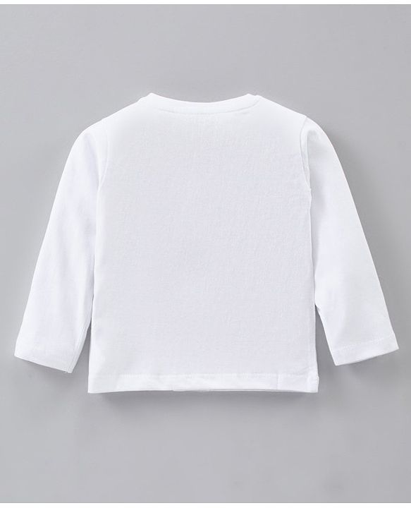 Babyhug Cotton Knit Full Sleeves T-Shirt Pooh Printed - White