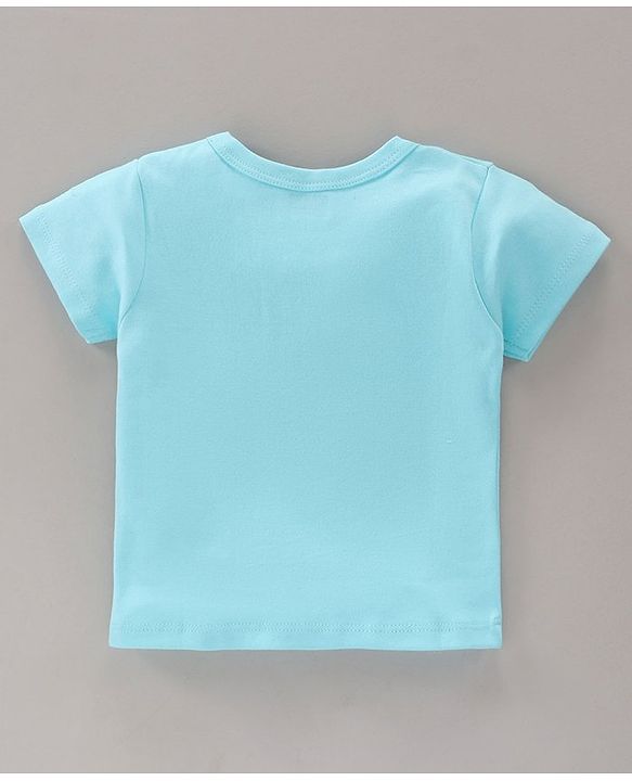 Babyhug 100% Cotton Half Sleeves Printed Vests Pack of 3 - White Blue