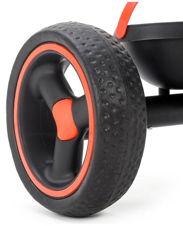 Babyhug Stalwart Plug & Play Tricycle With Parental Handle & Seat Cover - Red Black