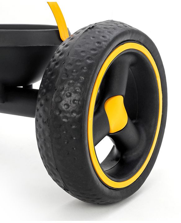 Babyhug Stalwart Plug & Play Tricycle With Parental Handle & Seat Cover - Yellow Black