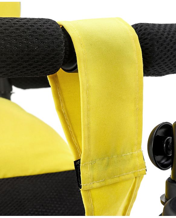 Babyhug Stalwart Plug & Play Tricycle With Parental Handle & Seat Cover - Yellow Black