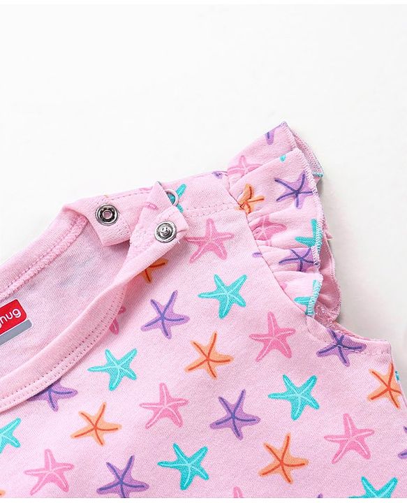 Babyhug 100% Cotton Half Sleeves Printed Onesies Pack of 2 - Multicolour